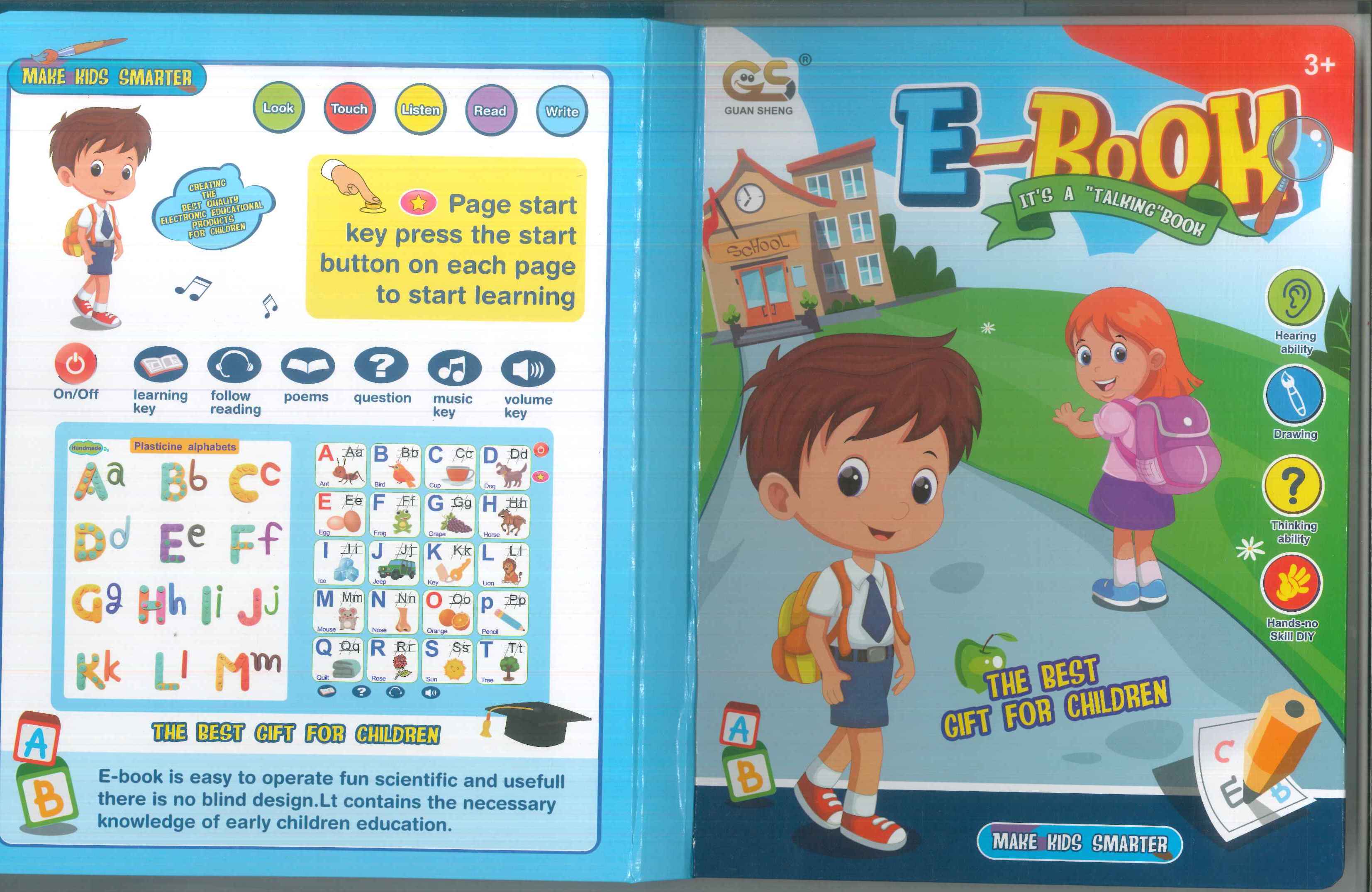 Learning Toys - Study Book Intellectual Learning English E-Book for Kids