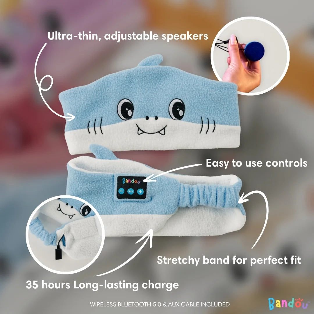 Wired Kids Headphones with 85Db Volume Limit, Great Sound Quality, Materials, Built-In Microphone, Adjustable Headband from to Teen, Soft PU Cushions
