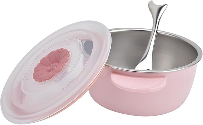 Pink Kids Submarine Lunch Box Set | Stainless Steel Sea World Bento Box | Perfect for School & Travel
