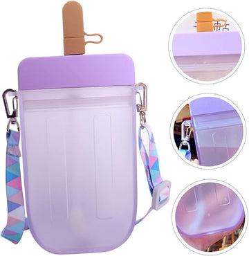 Cute Popsicle Water Bottle with Strap