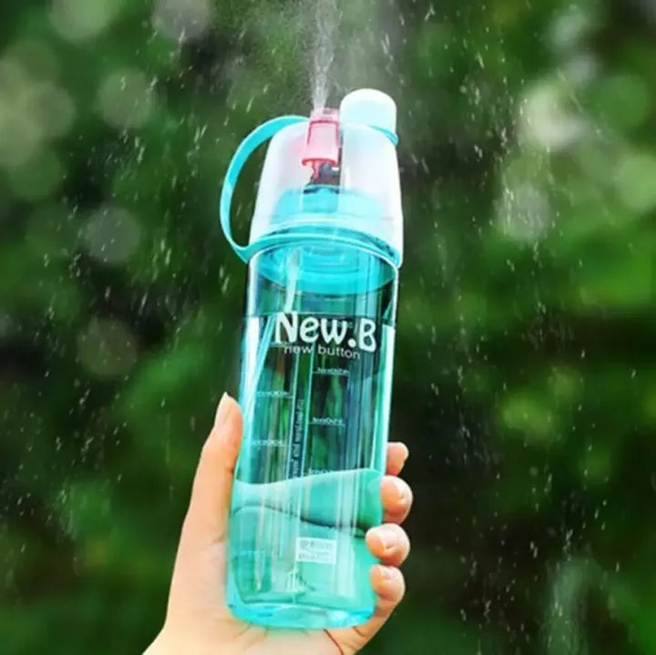Water Spray Bottle 600ml - Sports Misting Water Bottle for Gym, Cycling & Outdoor - Summer Cooling Hydration Drink Cup