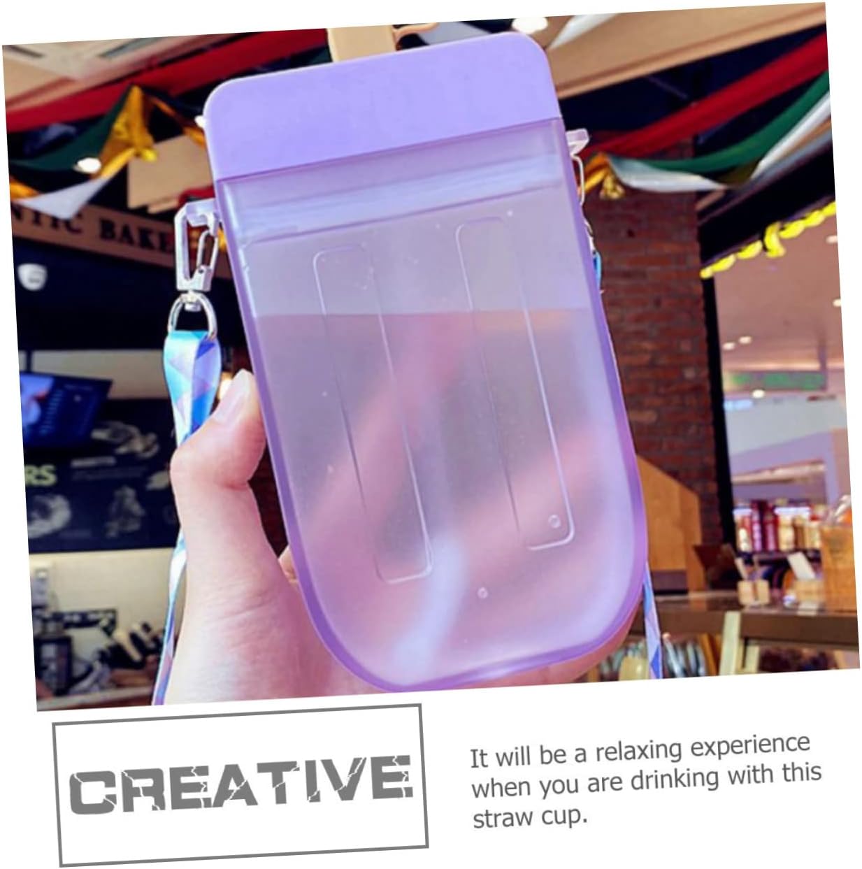 Cute Popsicle Water Bottle with Strap