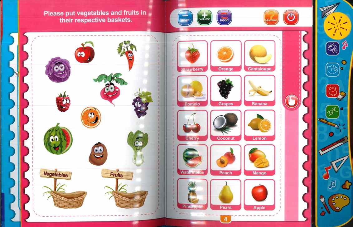 Learning Toys - Study Book Intellectual Learning English E-Book for Kids