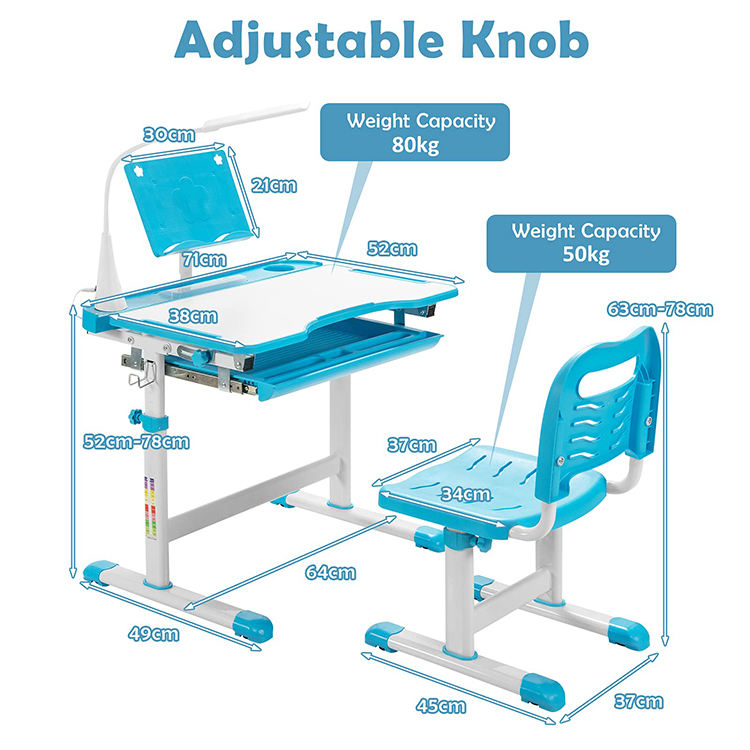 Kiddora Hub Height Adjustable Study Table – Ergonomic Kids Learning Desk