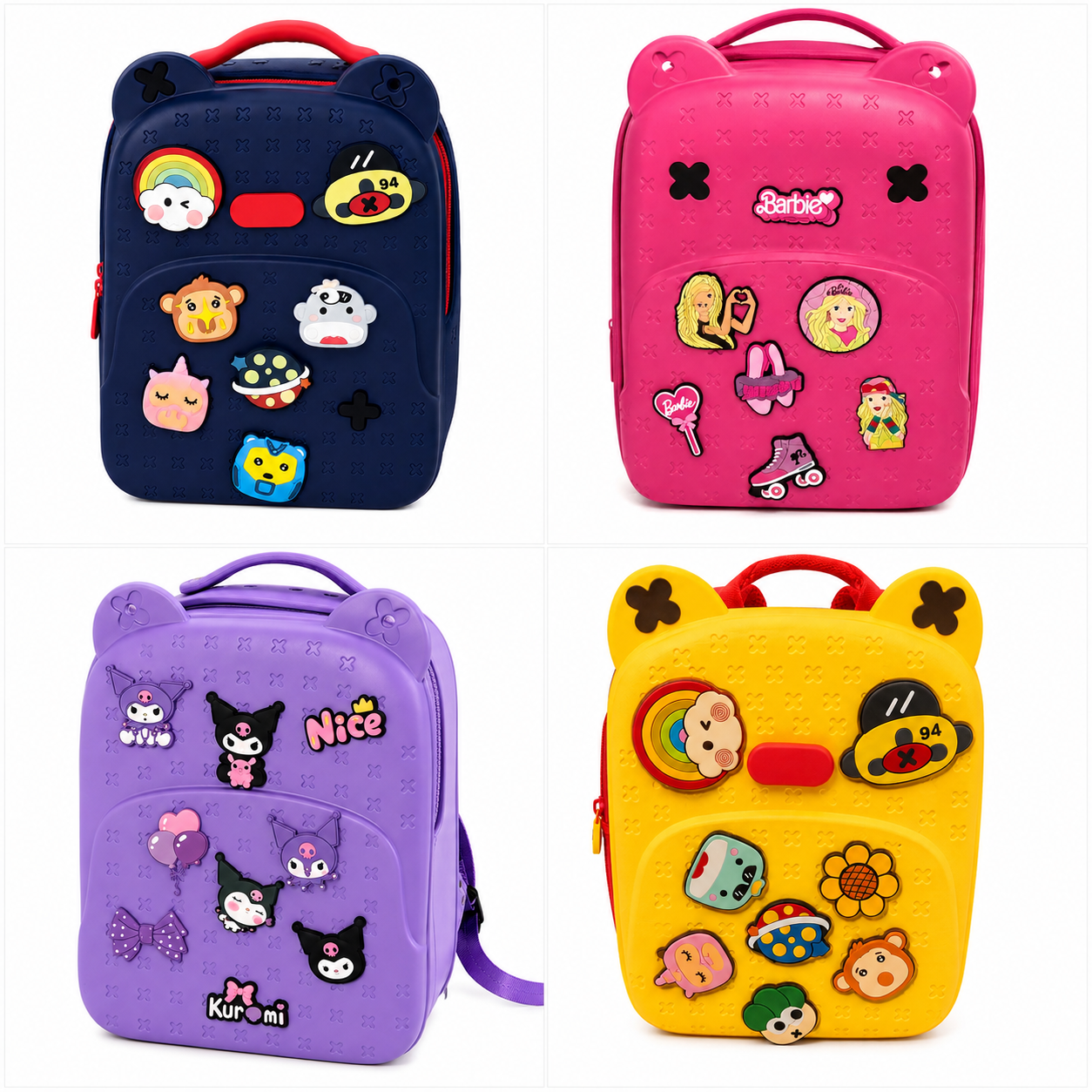 3D Cartoon EVA Kids School Backpack with DIY Charms