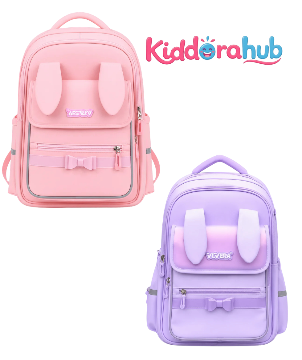 3D Bunny Ears Waterproof School Backpack – Premium Large Capacity Student Bag
