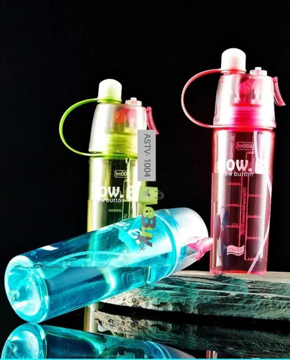 Water Spray Bottle 600ml - Sports Misting Water Bottle for Gym, Cycling & Outdoor - Summer Cooling Hydration Drink Cup