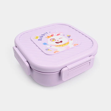 Cute Rabbit Kids Lunch Box | 3-Compartment Bento Box | School Food Container with Cutlery